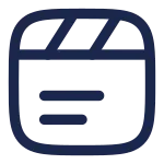 Clapperboard Text SVG Icon